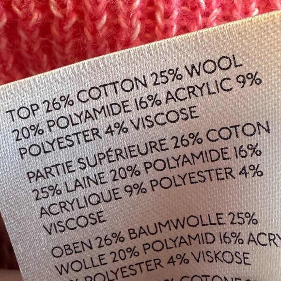 Anthropologie Keely Loose Weave Pullover Sweater Pink Stretch Wool Blend Medium - Picture 11 of 12